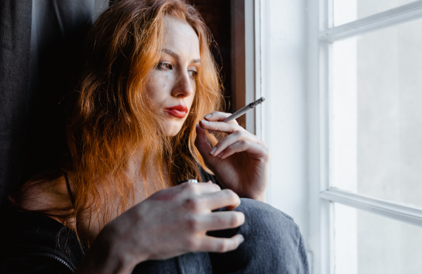 lady smoking